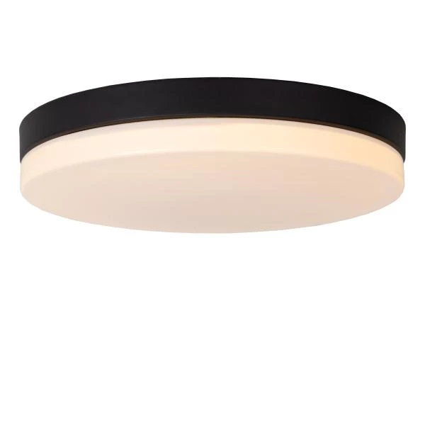 Lucide BISKIT - Plafonnier Salle de bains - Ø 40 cm - LED - 1x36W 2700K - IP44 - Détecteur De Mouvement - Noir - DETAIL 1